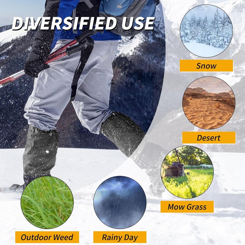 HIGH EXPERIENCE Store Leg Gaiters 100% Waterproof Adjustable Shoe Snow Boot Guard Gators for Hiking Shoe Cover Hunting Snowshoeing Climbing Walking for Women Men - Image 3